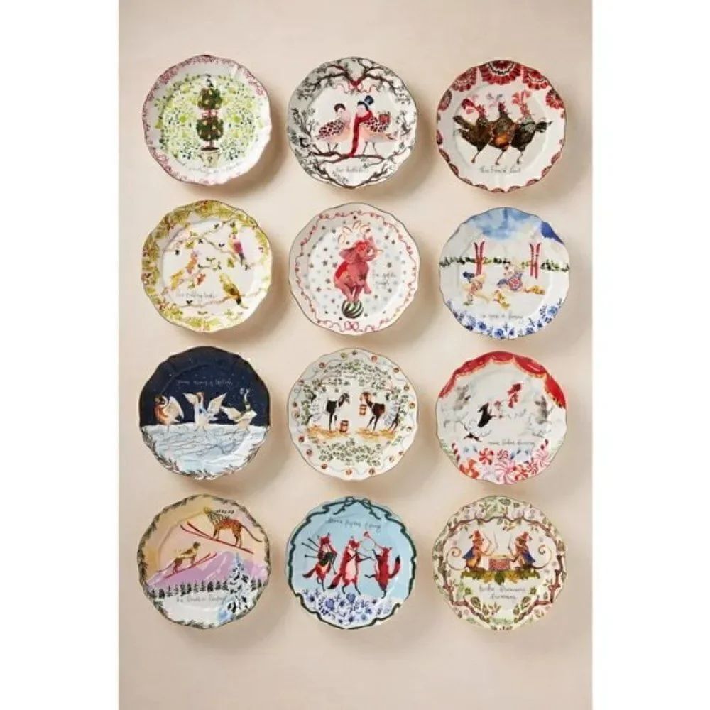 ANTHROPOLOGIE 12 Days Partridge Pear Tree Plate - Picture 10 of 10